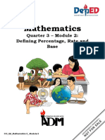 Mathematics: Quarter 3 - Module 2: Defining Percentage, Rate and Base