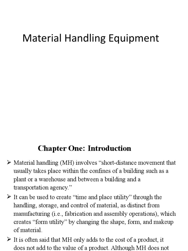 Overview of Material Handling Equipment | PDF | Liquids | Gases