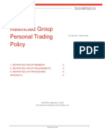Restricted Group Trading Policy