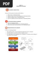 Learning Objectives: UNIT 2.1. Operating Systems