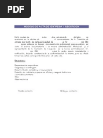 Acta de Entrega Ejemplo