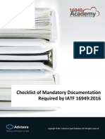 Mandatory Documentation IATF 16949 en