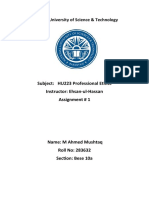 M Ahmed Mushtaq 103322 - M - Ahmed - Mushtaq - Assignment - 1 - Ethics - 749609 - 1165706161