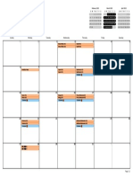 March 2022 calendar with exam and class schedule