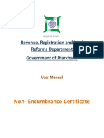 Non-Encumbrance Certificate: Revenue, Registration and Land Reforms Department Government of Jharkhand