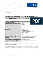 European Technical Assessment ETA 20/0640: Technical and Test Institute For Construction Prague