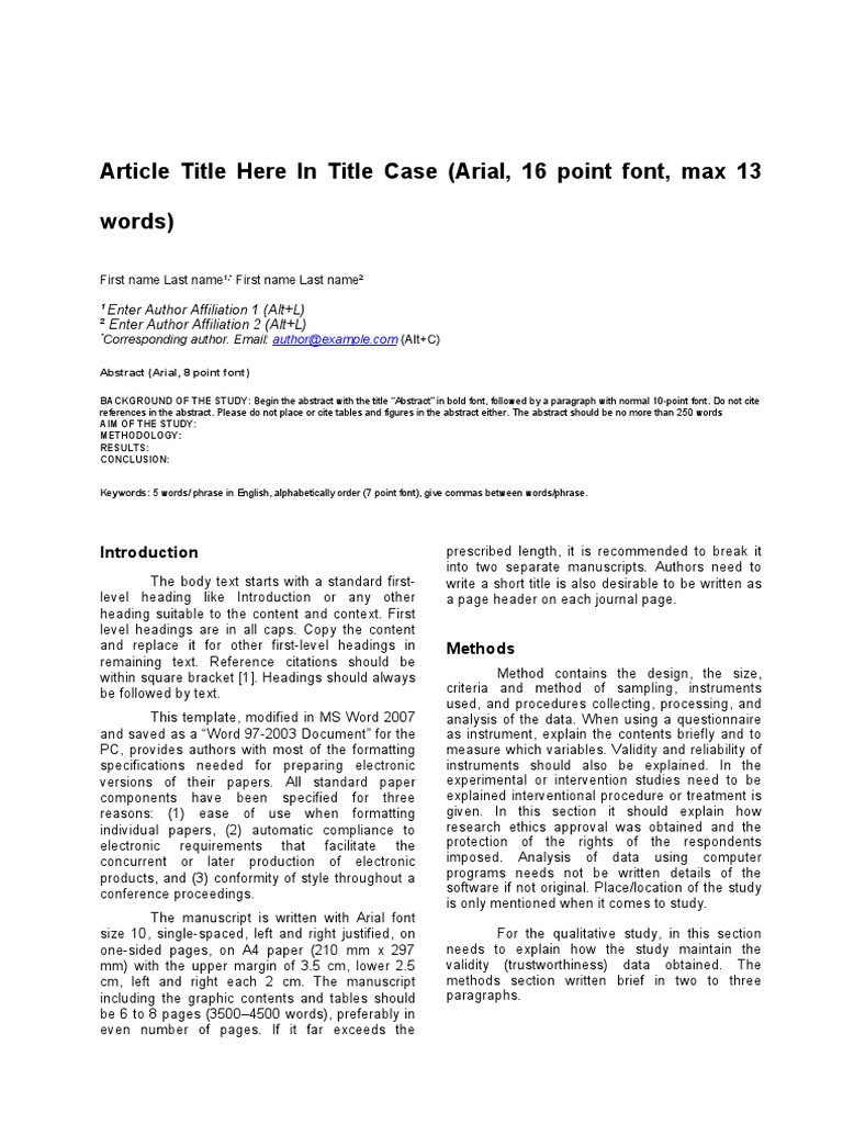 Template Open Access Macedonian Journal of Medical Sciences Scopus ...