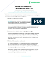 Checklist for Evaluating Your Quality Control Process