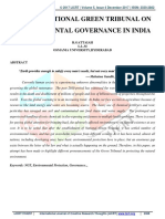 Role of National Green Tribunal On Environmental Governance in India