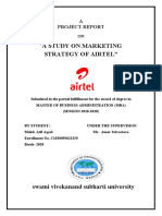 Marketing Strategy of Airtel - Swami Vivekanand University Front & Contents
