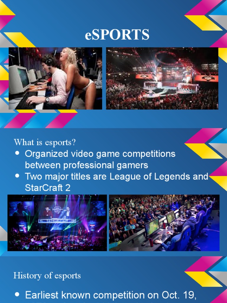 Esports Presentation Pdf Gaming Entertainment