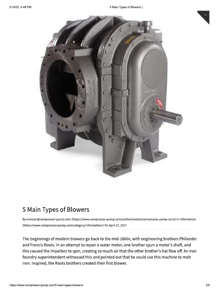 Types of Blower PDF