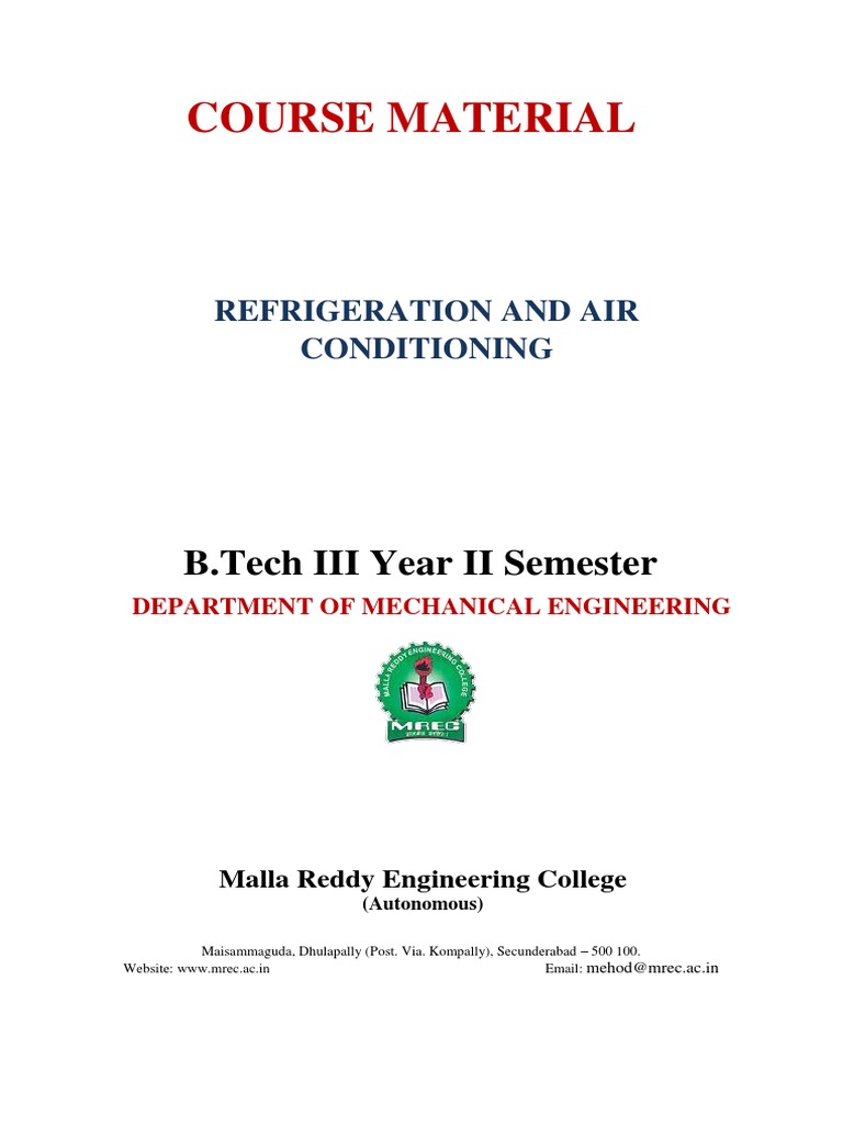 20201019Refrigeration Air Conditioning PDF Refrigeration Heat