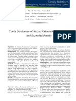 Youth Disclosure of Sexual Orientation To Siblings and Extended Family