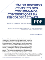 Para Além Do Discurso Eurocêntrico Dos Direitos Humanos-contribuições Da Descolonialidade