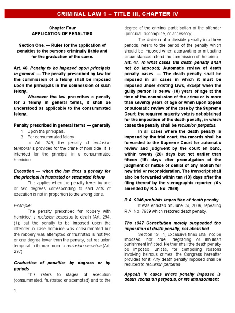 Crim1 - Title III, Chapter IV | PDF | Crimes | Crime & Violence