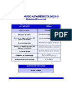 Calendario Académico 2021 - 00 - Presencial