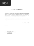 Formato de Certificado de Honorab