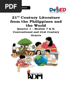 21 Century Literature From The Philippines and The World