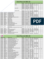 Avra Price List 2019-20