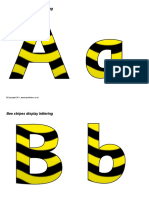 Bee Stripes Display Lettering