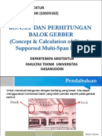 Konsep Dan Perhitungan Balok Gerber (Concept & Calculation of Simply Supported Multi-Span Beam)