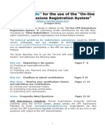 For The Use of The "On-Line UPR Submissions Registration System"