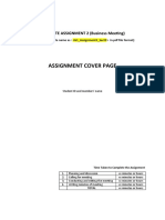Assignment Cover Page: TEMPLATE ASSIGNMENT 2 (Business Meeting)