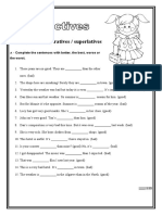 Irregular comparatives and superlatives worksheet