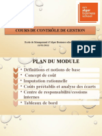 Cours de Contrôle de Gestion: Ecole de Management D'alger Business School 22/01/2022