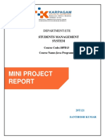 Java Student Fee Management Mini Project Report