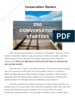 250 Conversation Starters