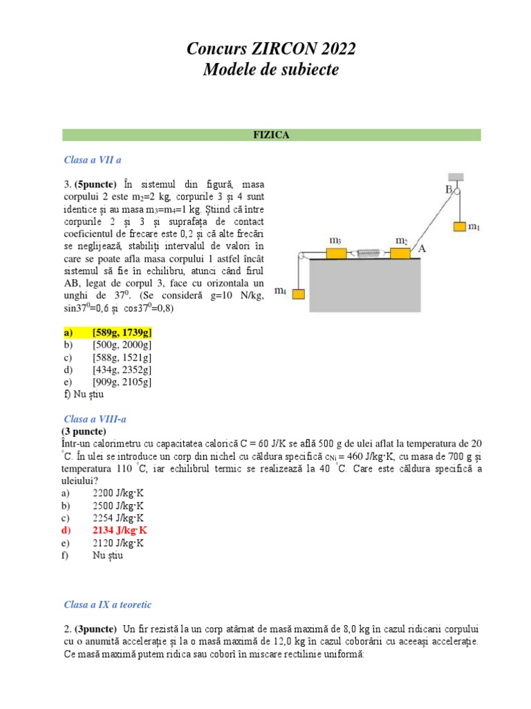 Modele subiecte zircon 2022 pdf