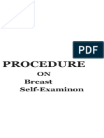 Procedure 1 Brest Examination Self Examination