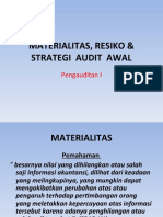 Materialitas Resiko Strategi Audit Awal