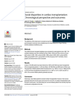 Racial Disparities in Cardiac Transplantation: Chronological Perspective and Outcomes