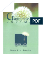 GAMTAMOKSLINIS UGDYMAS/NATURAL SCIENCE EDUCATION, Vol. 9, No. 3, 2012