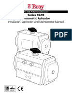 Series 92 93 Pneumatic Actuators Operations Maintenance Manual