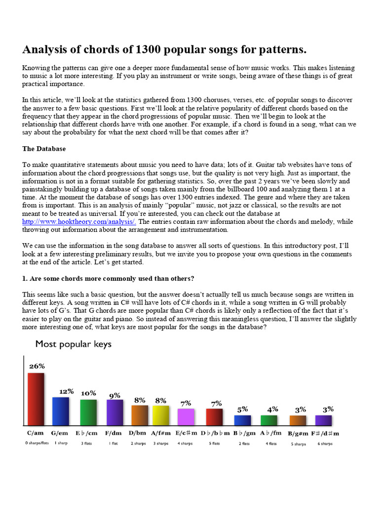 Chord Patterns in Popular Music Analysis | PDF | Chord (Music) | Song ...