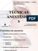 Técnicas anestésicas UNINASSAU