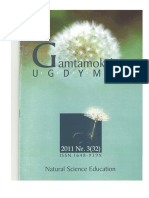 GAMTAMOKSLINIS UGDYMAS/NATURAL SCIENCE EDUCATION, Vol. 8, No. 3, 2011