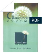 GAMTAMOKSLINIS UGDYMAS/NATURAL SCIENCE EDUCATION, Vol. 8, No. 2, 2011