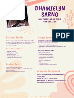 Dhamielyn Sarno: Personal Profile Career Summary