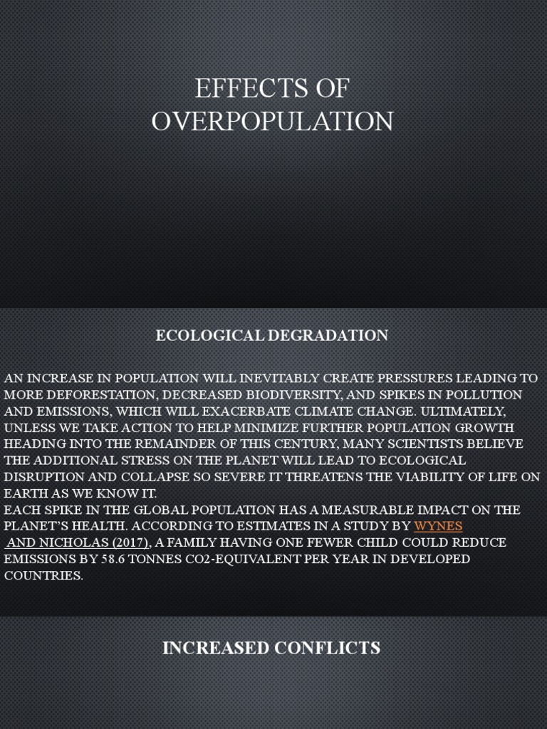 Effects of Overpopulation | PDF