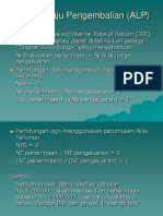 Analisis Laju Pengembalian (ALP)