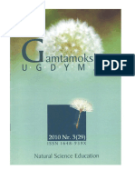 GAMTAMOKSLINIS UGDYMAS/NATURAL SCIENCE EDUCATION, Vol. 7, No. 3, 2010