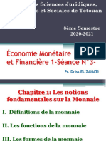 ZANATI Economie Monetaire Et Financiere S3 2020 2021 Seance N°3