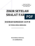 Zikir Setelah Shalat Fardhu