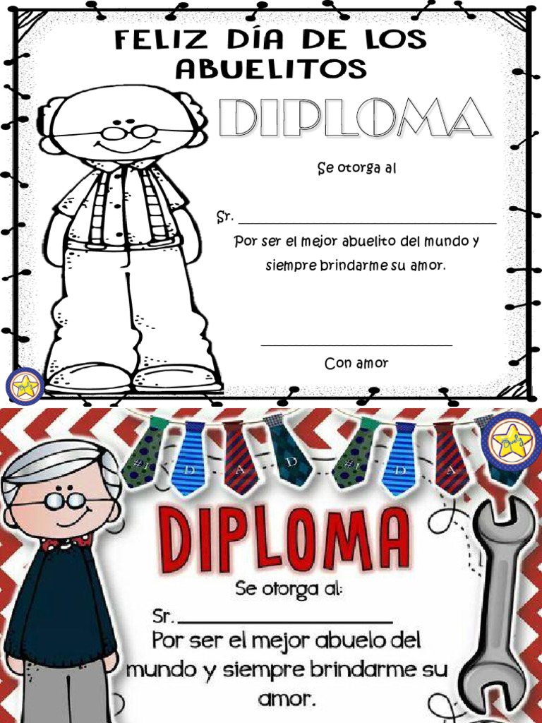 Diploma Al Mejor Abuelo Abuelitos Diploma | PDF