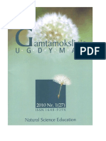 GAMTAMOKSLINIS UGDYMAS/NATURAL SCIENCE EDUCATION, Vol. 7, No. 1, 2010